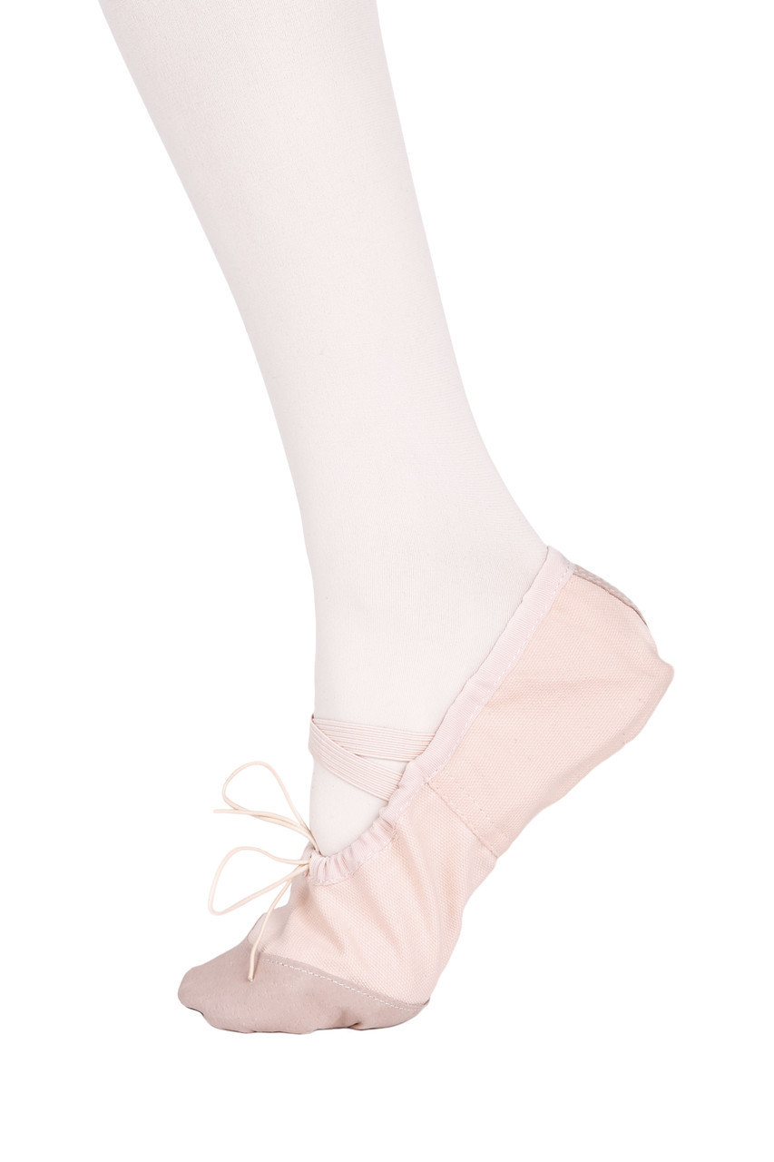 Балетки танцевальные 32-(20см) с кожаным носком и кожаной подошвой Dance 011, розовый - фото 1 - id-p877874674