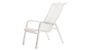 Кресло садового Родос каркас алюміній, позов, ротанг Білий (Terico ТМ)