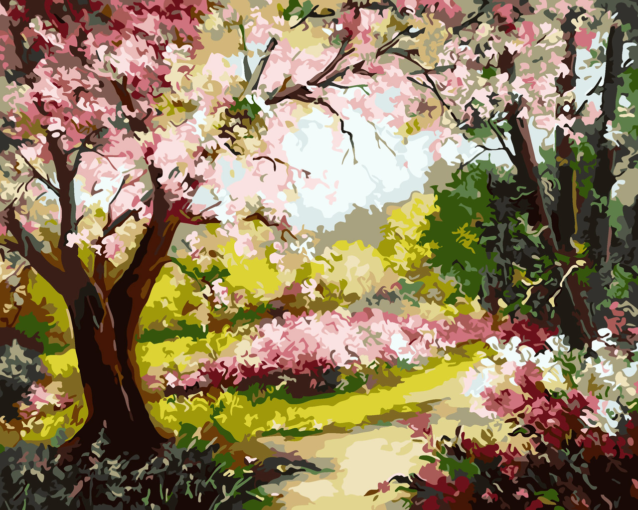 Художній творчий набір, картина за номерами Весняний сад, 50x40 см, «Art Story» (AS0027)
