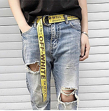 Ремінь на Пояс Off-White Belt Офф Вайт 150 см Жовтий, фото 6