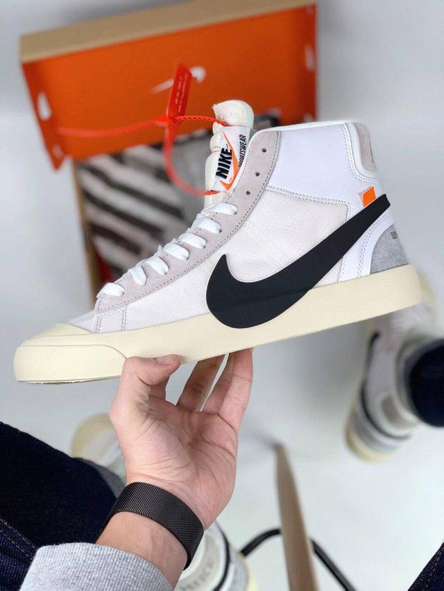 Білі чоловічі Кросівки Nike Blazer Mid x Off White фото