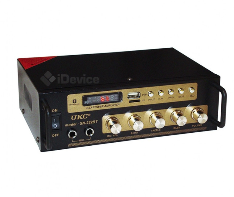 Підсилювач звуку UKC SN 222 BT, 2-х канальний, фото 1