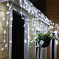 Новорічна гірлянда Бахрома 300 LED, Білий холодний світ 14 м, фото 7