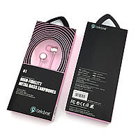 Гарнитура / Наушники с микрофоном Celebrat N1 High-Fidelity Metal Bass Earphones Pink