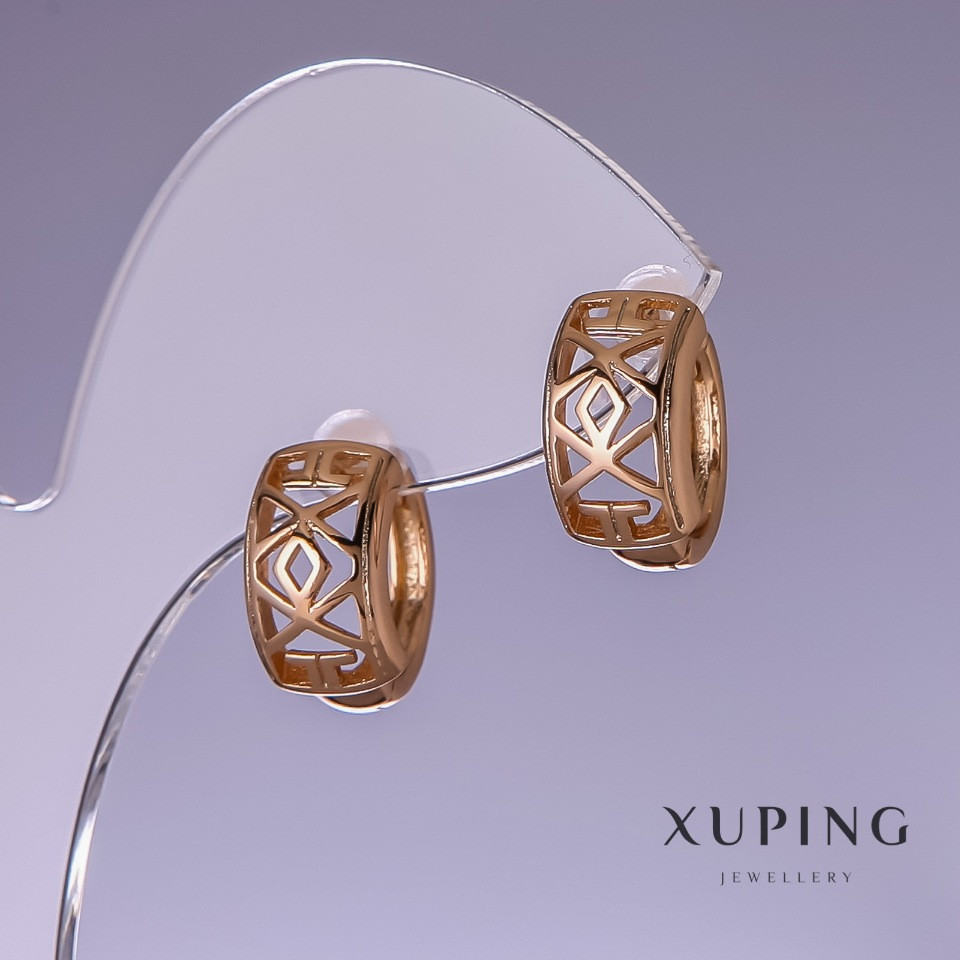 Сережки Xuping 15х8мм "позолота 18к "