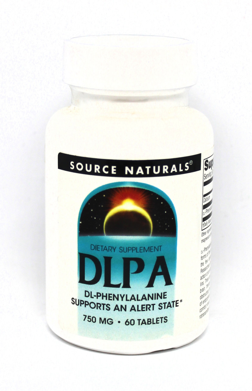 DLPA (фенілаланін) 750мг, Source Naturals, 60 таблеток