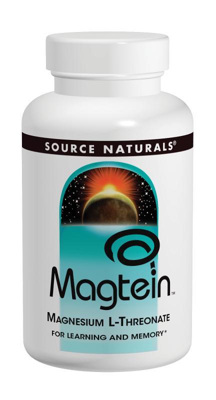Магній L-Треонат 667 мг, Magtein, Source Naturals, 45 капсул