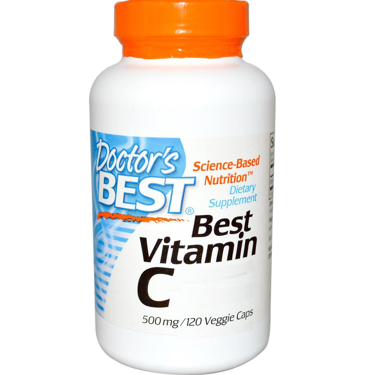 Вітамін C 500 мг, Doctor's Best, 120 гелевих капсул