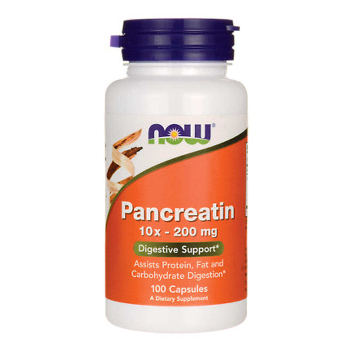 Панкреатин 10x 200мг, Now Foods, 100 капсул