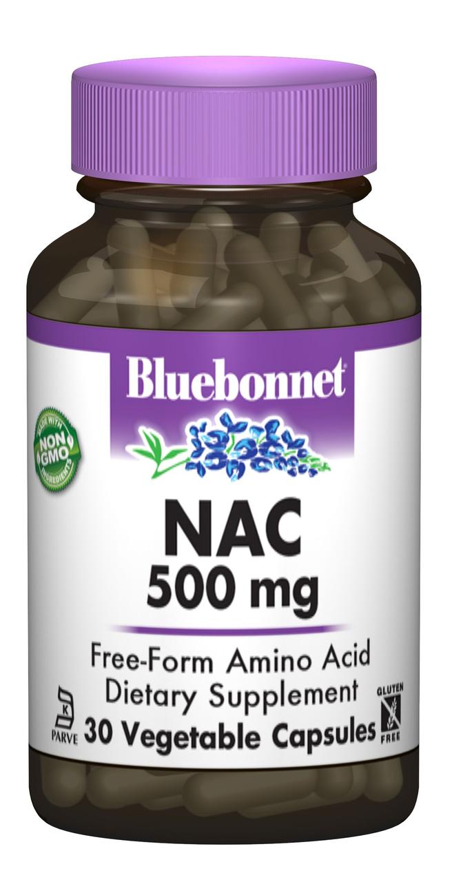 NAC (N-Ацетил-L-Цистеїн) 500мг, Bluebonnet Nutrition, 30 гельових капсул