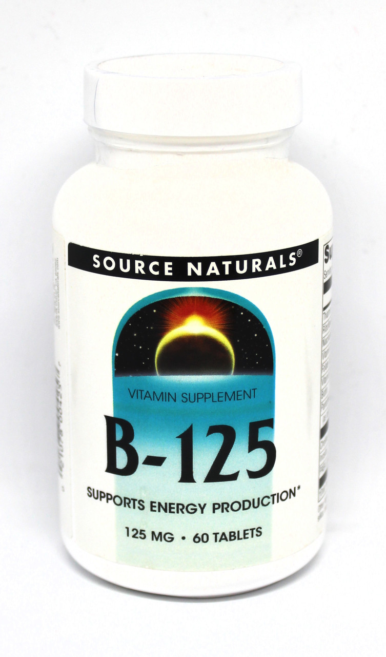 Комплекс Вітамінів Групи B 125мг, Source Naturals, 60 таблеток