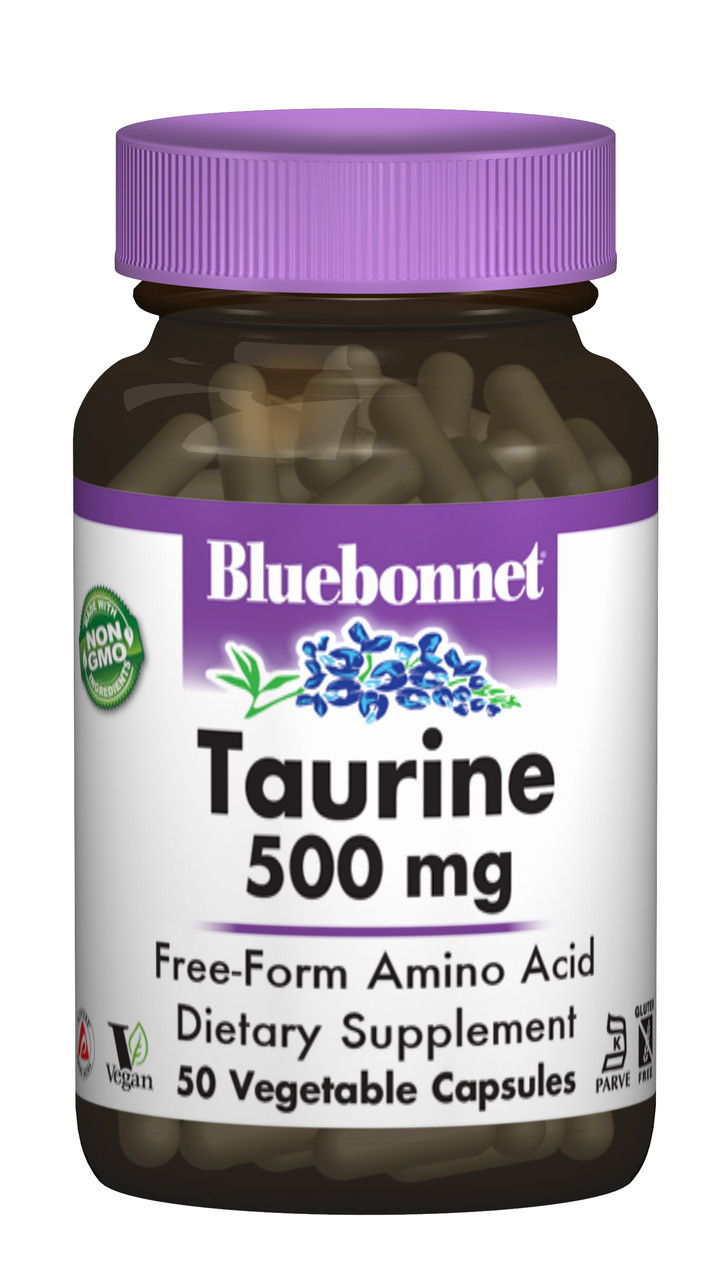 Таурин 500мг, Bluebonnet Nutrition, 50 гельових капсул
