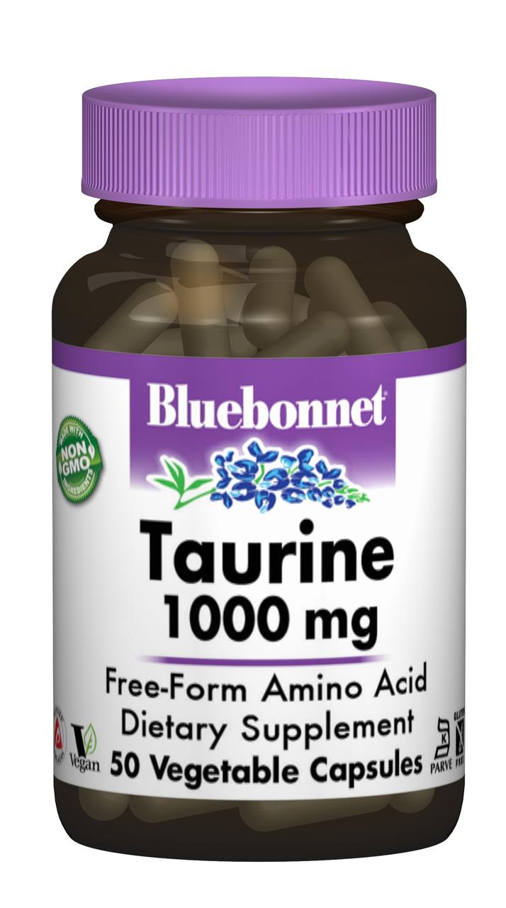 Таурин 1000мг, Bluebonnet Nutrition, 50 гельових капсул