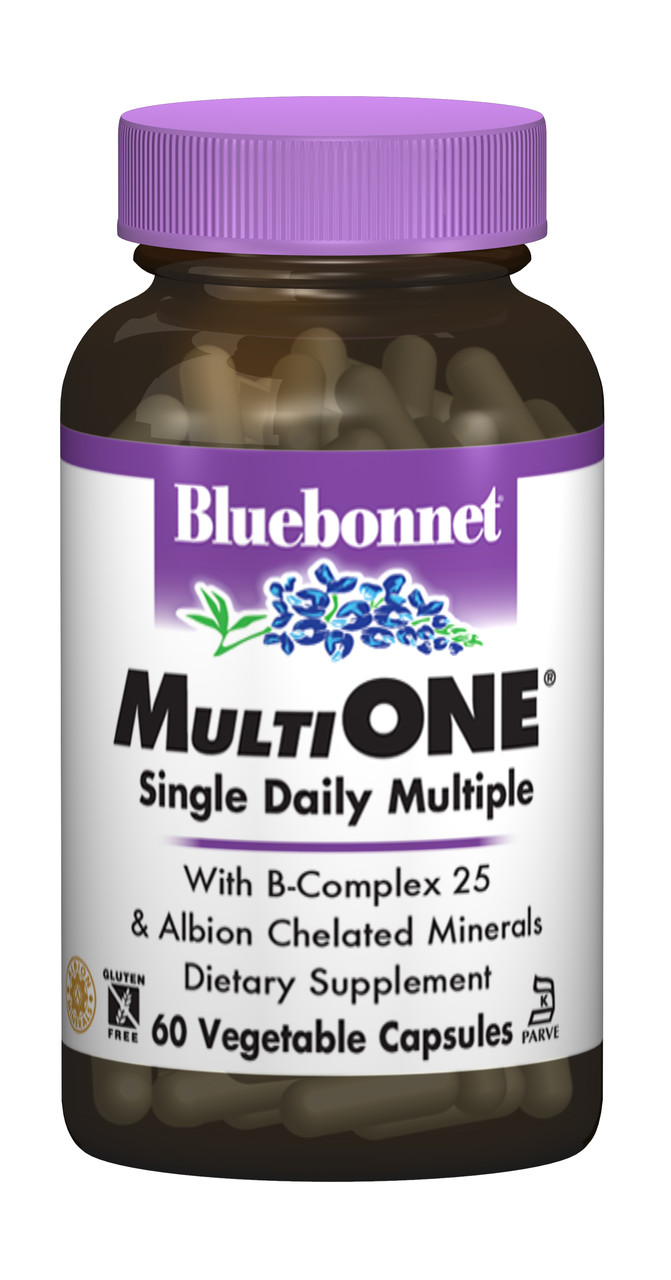Мультивитамины с железом, MultiONE, Bluebonnet Nutrition, 60 гелевых капсул