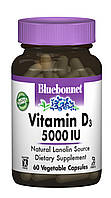 Вітамін D3 5000IU, Bluebonnet Nutrition, 60 гельових капсул