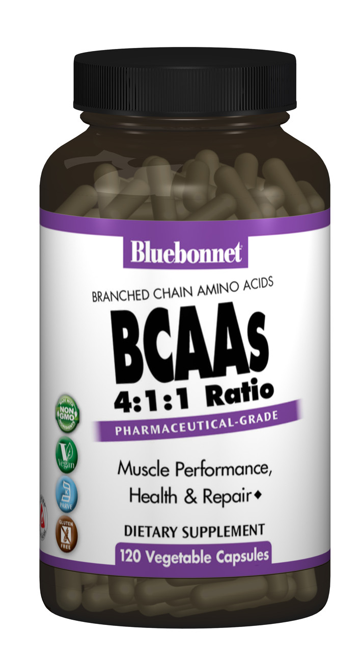 BCAAs (Розвітлені цепі Амінокислот), Bluebonnet Nutrition, 120 гелевих капсул