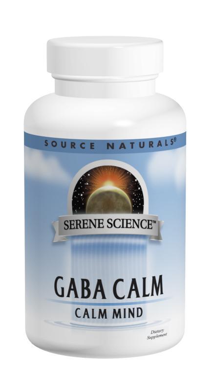 GABA (гама-аміномасляна кислота), Serene Science, Source Naturals, 60 таблеток для розсмоктування