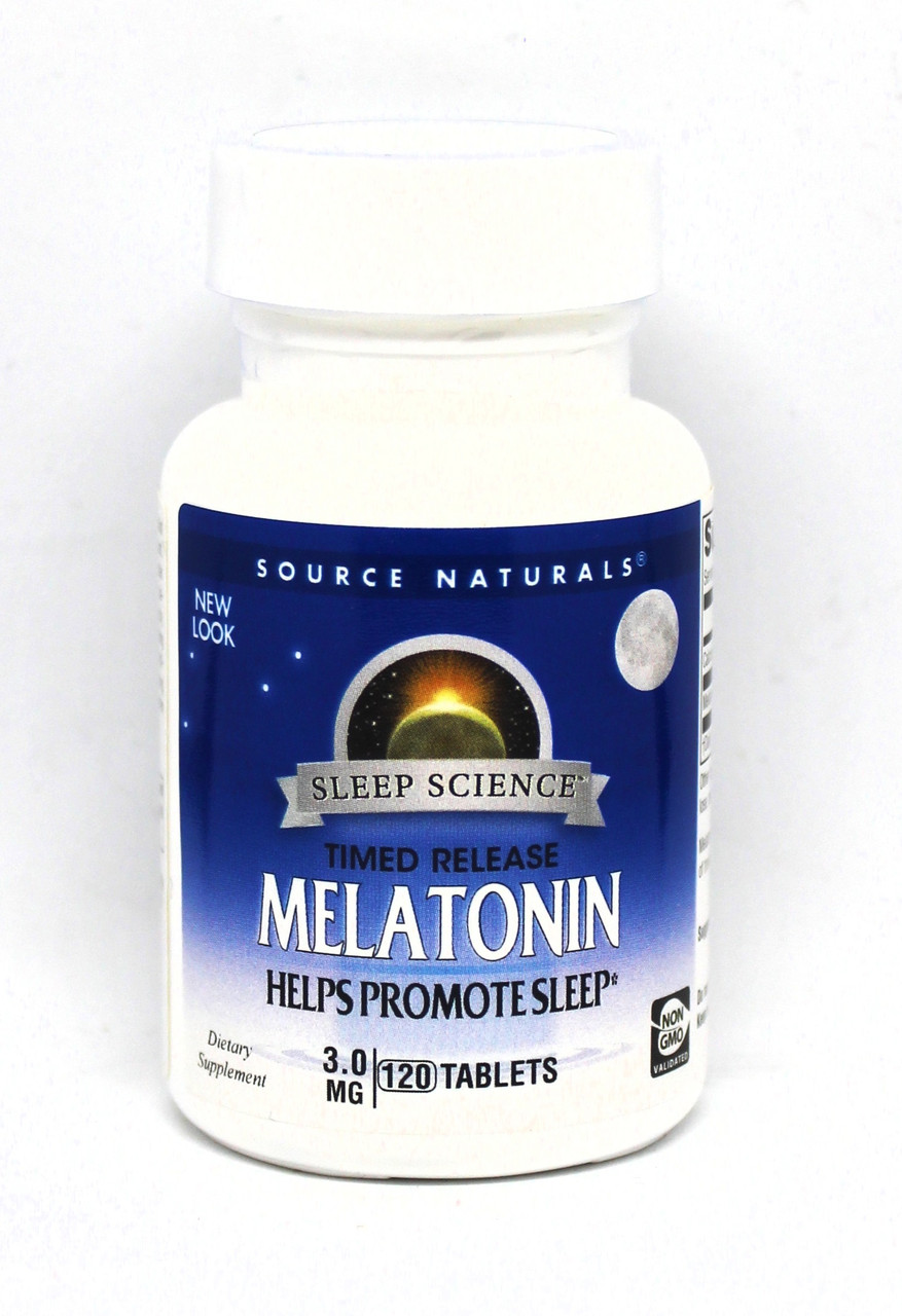 Мелатонін 3мг, Sleep Science, Source Naturals, 120 таблеток
