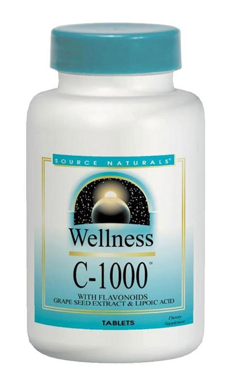 Вітамін C-1000, Wellness, Source Naturals, 100 таблеток