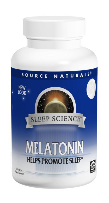 Мелатонин 3мг, Sleep Science, Source Naturals, 120 таблеток быстрого действия