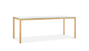 Стола журнального Кіпру без скла, каркас сталі, позов, ротанг Бежевий, 120х50х45 см (Terico ТМ)