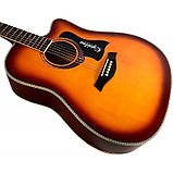 Акустична гітара Equites EQ900C ВЅ 41+П'єзодатчик Cherub GT-3 Pream, фото 3