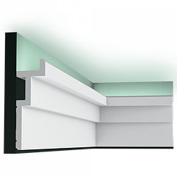 Карниз для прихованого освітлення C396, 200 x 6 x 18,5 cm 