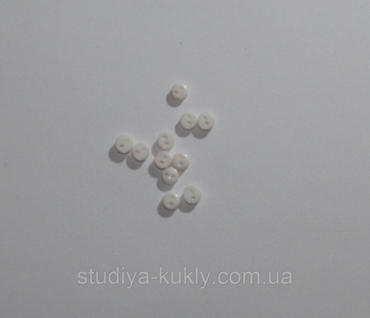 Гудзик для ляльок міні 6 мм. Відтінок білого. № 6.53, фото 1