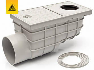 Дощоприймач MCH пластиковий, горизонтальне підключення  DN110, арт.325Gs