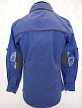 Дитяча синя сорочка для хлопчиків 110,116,128 зросту, фото 2