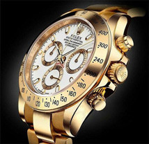 Годинник Rolex Daytona White кварцовий чоловічий (ролекс) золото з білим циферблатом