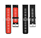 Силіконовий ремінець Sport Dual Color для Amazfit GTR 2 / Pace / Stratos / 22 мм Чорний / Червоний 1899P, фото 3