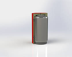Теплоакумулятор для котла EАМ-00-350 з ізоляцією 60 мм Куйдіч, тепловий бак опалення, буферна ємкість