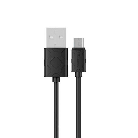 Кабель для зарядки телефона/ смартфона Baseus USB - Micro USB Yaven ser. 1 м Чорний (CAMUN-01V), фото 1