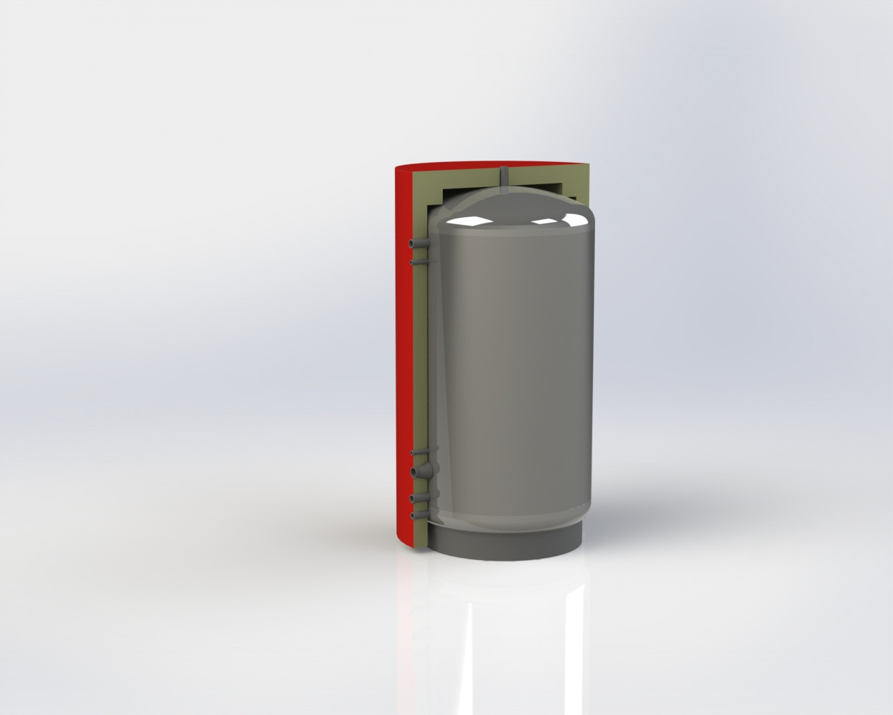 Аккумулирующий бак ЕАМ-00-1000 Kuydych с изоляцией 8 см, теплоаккумулятор для котла, буферная емкость - фото 1 - id-p62185722