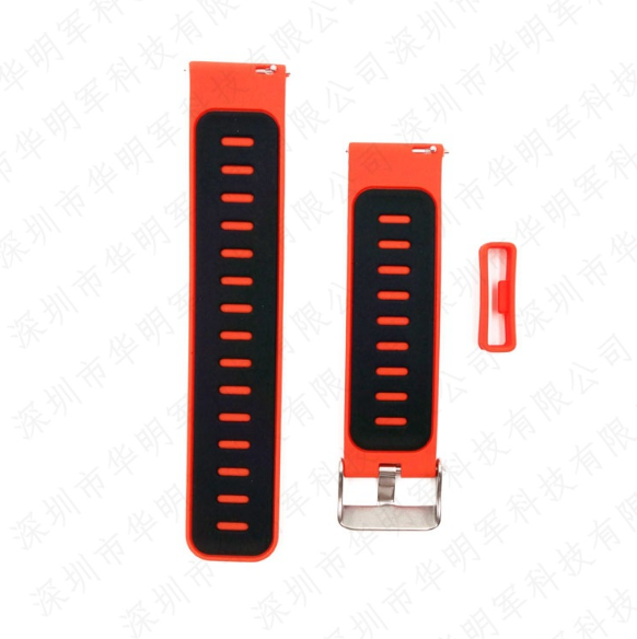 Силіконовий ремінець Sport Dual Color для Amazfit GTR 2 / Pace / Stratos / 22 мм Червоний / Чорний 1899P