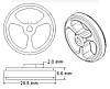 Колесо гумове шина для редуктора двигуна N20 43 мм D-axis ***, фото 3