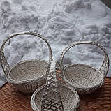 Плетені кошики з білої лози "Кругла кобра", фото 6