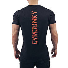 Чоловіча футболка для фітнесу GYM НАРКОМАН 2, чорна
