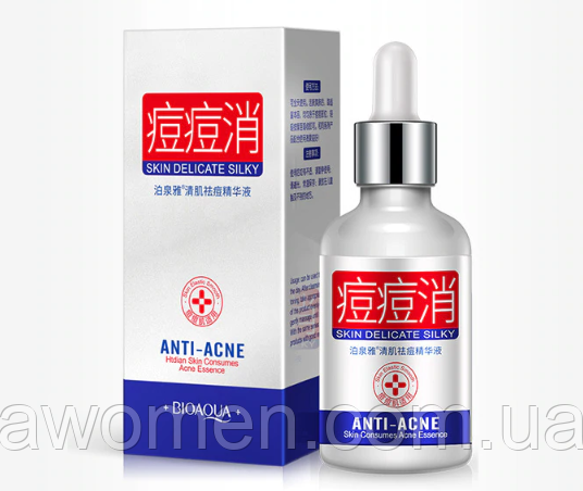 Сироватка для проблемної шкіри Bioaqua Anti Acne Skin Delicate Silky 30 ml, фото 1