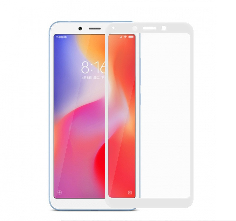 Захисне скло Mocolo для Xiaomi Redmi 6 Full Cover White (0.33 мм)