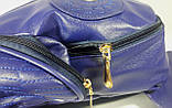 Рюкзак молодіжний для дівчинки "Сова" шкірозамінник синій, фото 8