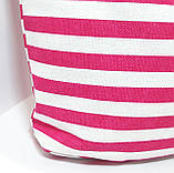 Пляжна сумка текстильна річна дрібна рожева смуга, фото 4