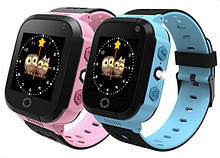Смартгодинник Q528 дитячий розумний годинник smart watch + GPS, Кнопка SOS для тривоги, рожевий, золотистий 