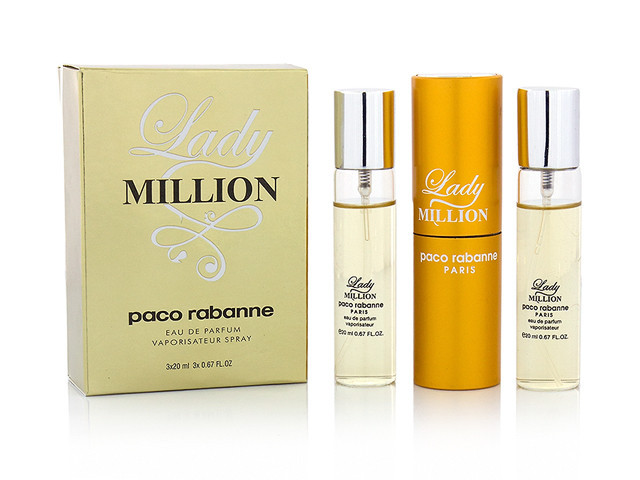 Мини парфюм Paco Rabanne Lady Million (Пако Рабанн Леди Миллион) 3*15 мл