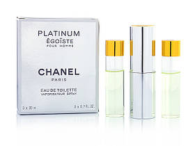 Мини парфюм Chanel Egoiste Platinum (Шанель Эгоист Платинум) 3*15 мл