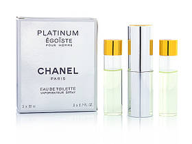 Мініпарфуми Chanel Egoiste Platinum (Шанель Егоист Платинум) 3*15 мл