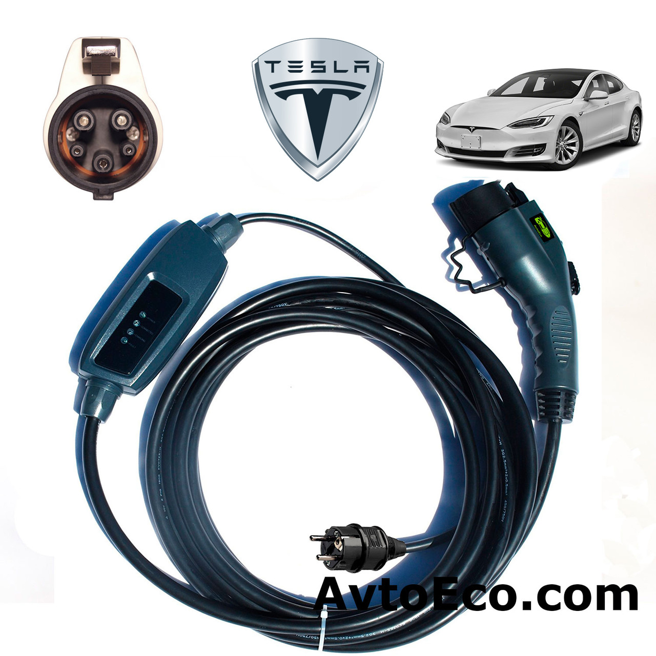 Зарядний пристрій для електромобіля Tesla Model S Duosida J1772-16A, фото 1