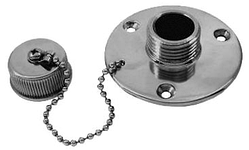 Неіржавка зливна горловина з корком, зовнішня різь