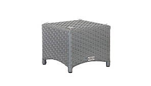 Стіл журнальний Балі (плосське плетене) без скла, позов, ротанг Сірий, 35x35x30 см (Terico ТМ)